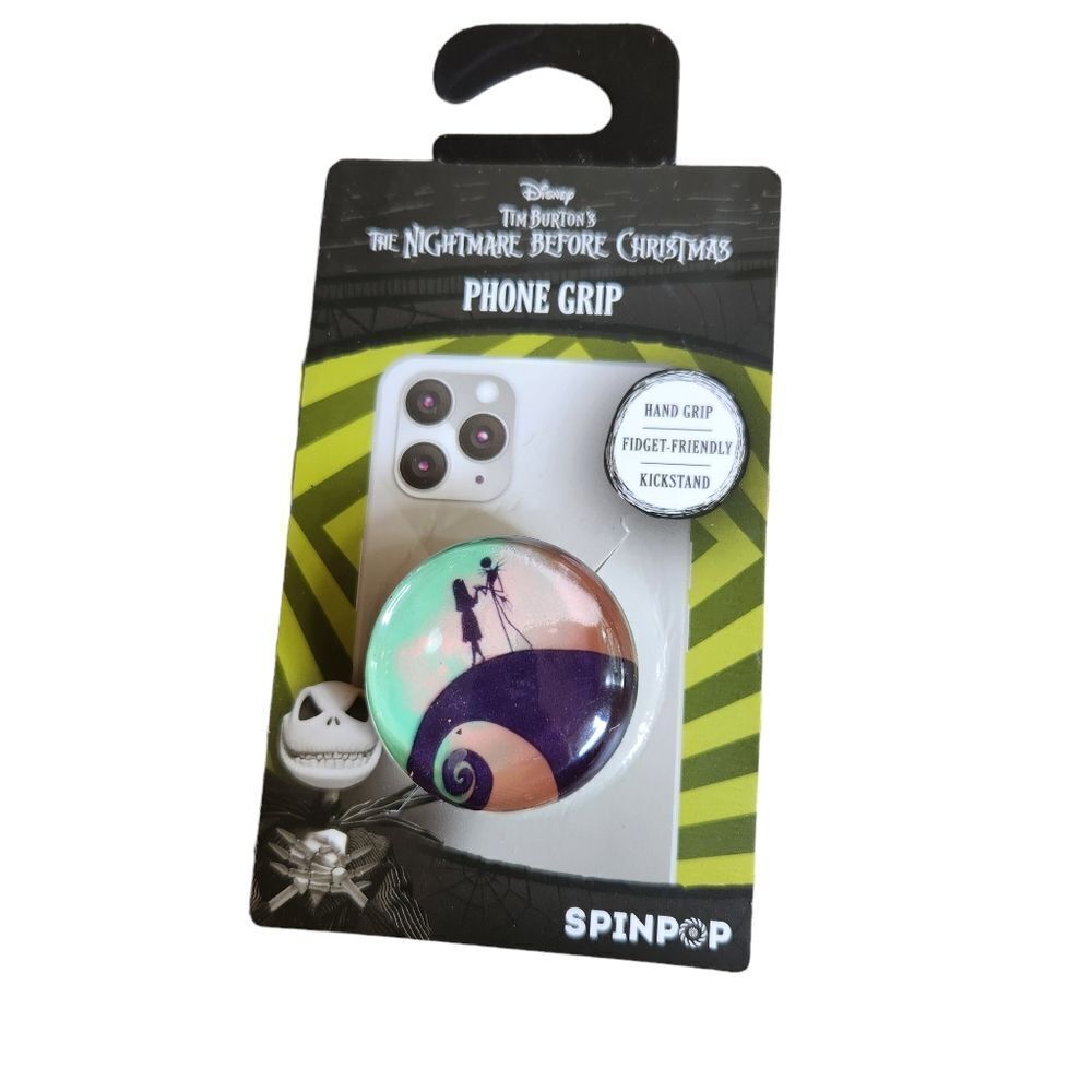 Nightmare Before Christmas Jack Skeleton Sally Spinpop Phone Grip NWT